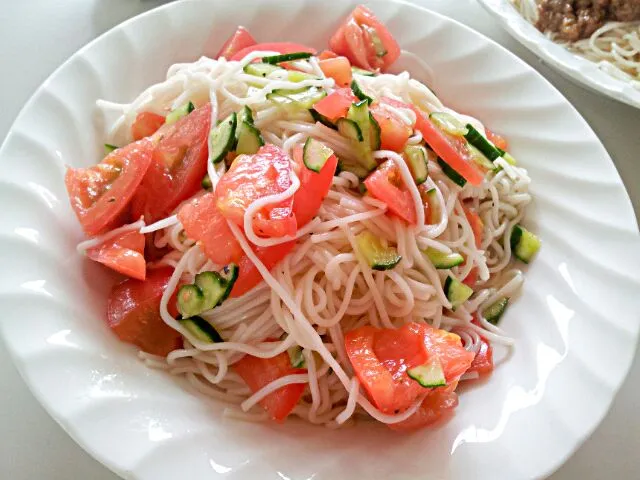 トマトのカペリーニ風そうめん|achaさん