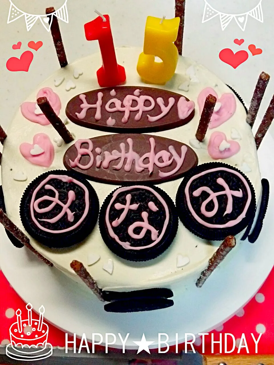 お誕生日ケーキ( ^-^)ノ∠※。.:*:・'°☆|meri-meroさん