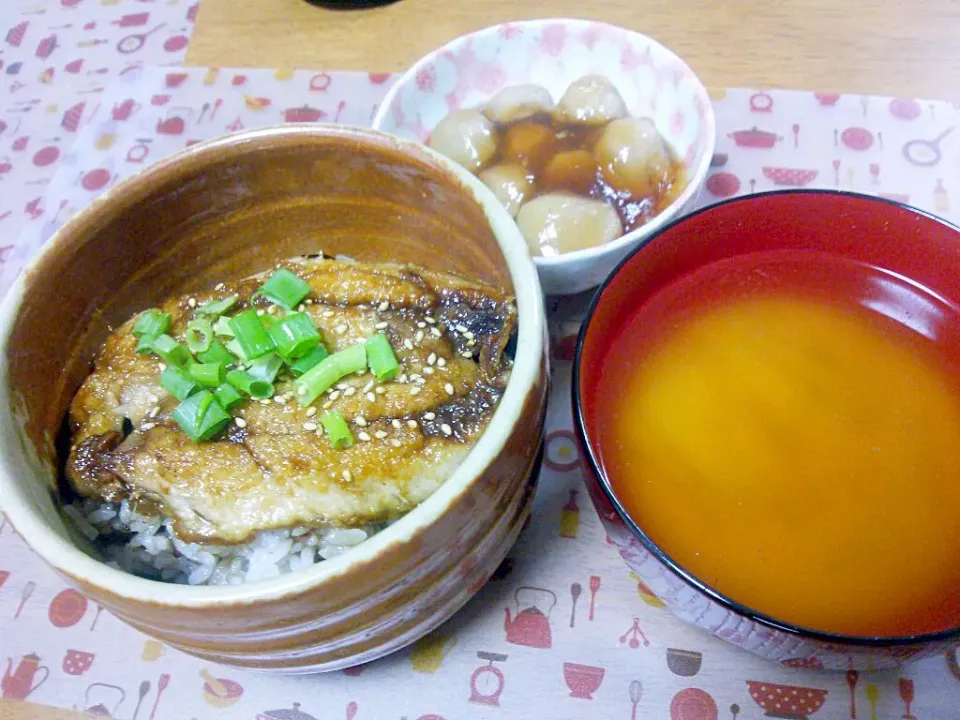 ７月２９日 いわしの蒲焼き 里芋のあんかけ 大根のお味噌汁|いもこ。さん