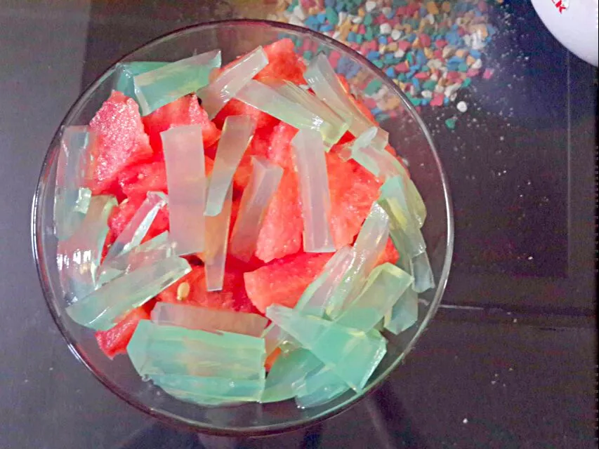 sugar free jelly and water melon|Anna M Lieさん