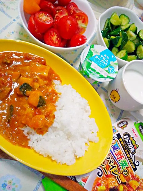 Snapdishの料理写真:夏野菜のスパイシーカレー|うたかた。さん