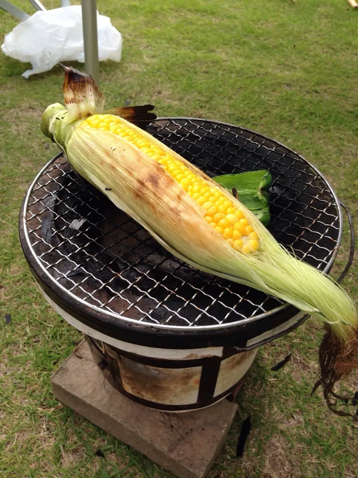 焼きトウモロコシ！|くめっちさん