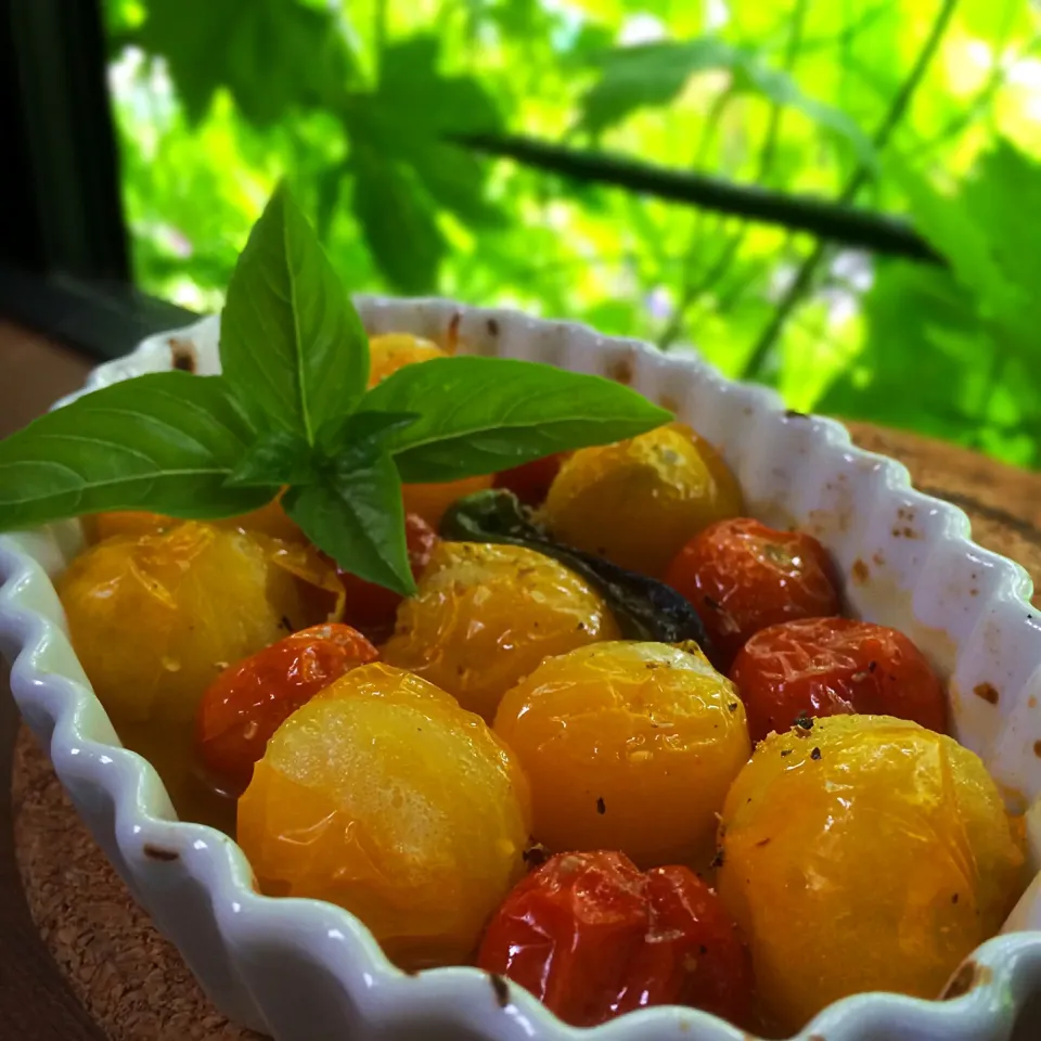 みちゃやんの料理 Grilled tomatoʕ-̼͡-ʔ🍅網焼きでないけど、トースターで✨|七海さん