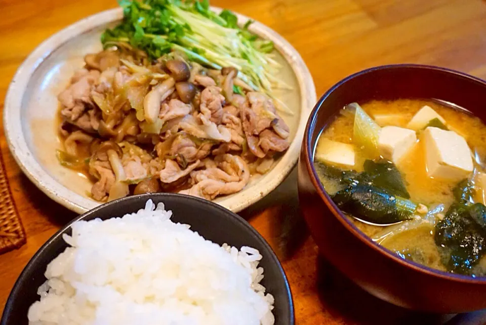 豚肉とミョウガの炒め物|たこさん