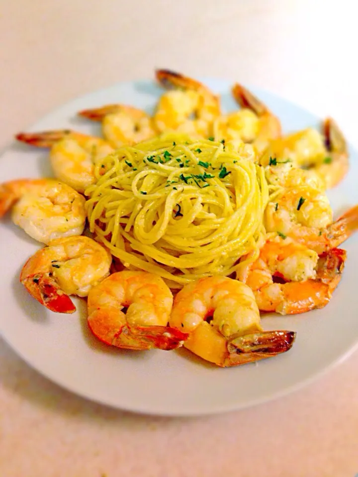 Pasta with Shrimps in a creamy sauce|Ilanit V.さん