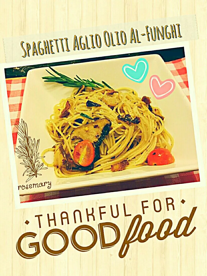 Aglio Olio Al-Funghi #Organic|Blusherさん