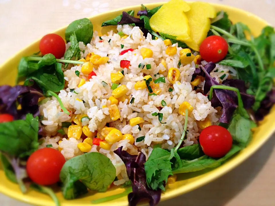 おりぃ🎀さんの『とうもろこしの焦がし炒飯！』|うっちーさん