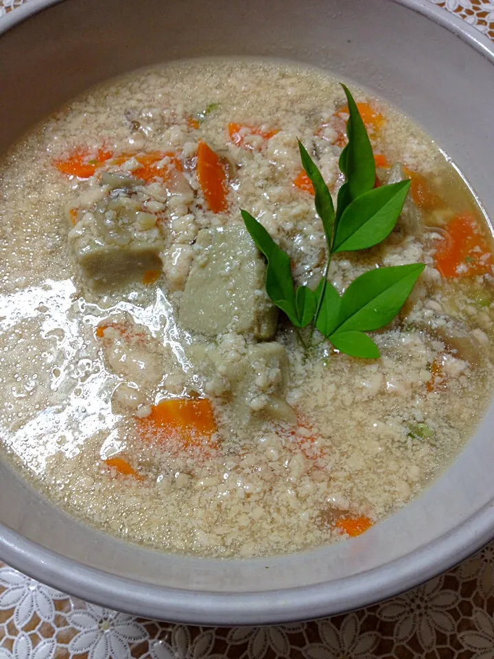 里芋と高野豆腐の鶏挽肉餡掛け〜|カフェアジアンさん