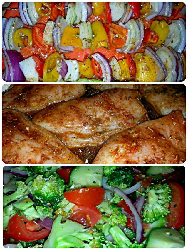 prep. chicken, veggies, broccoli salad|♡ Becks ♡さん