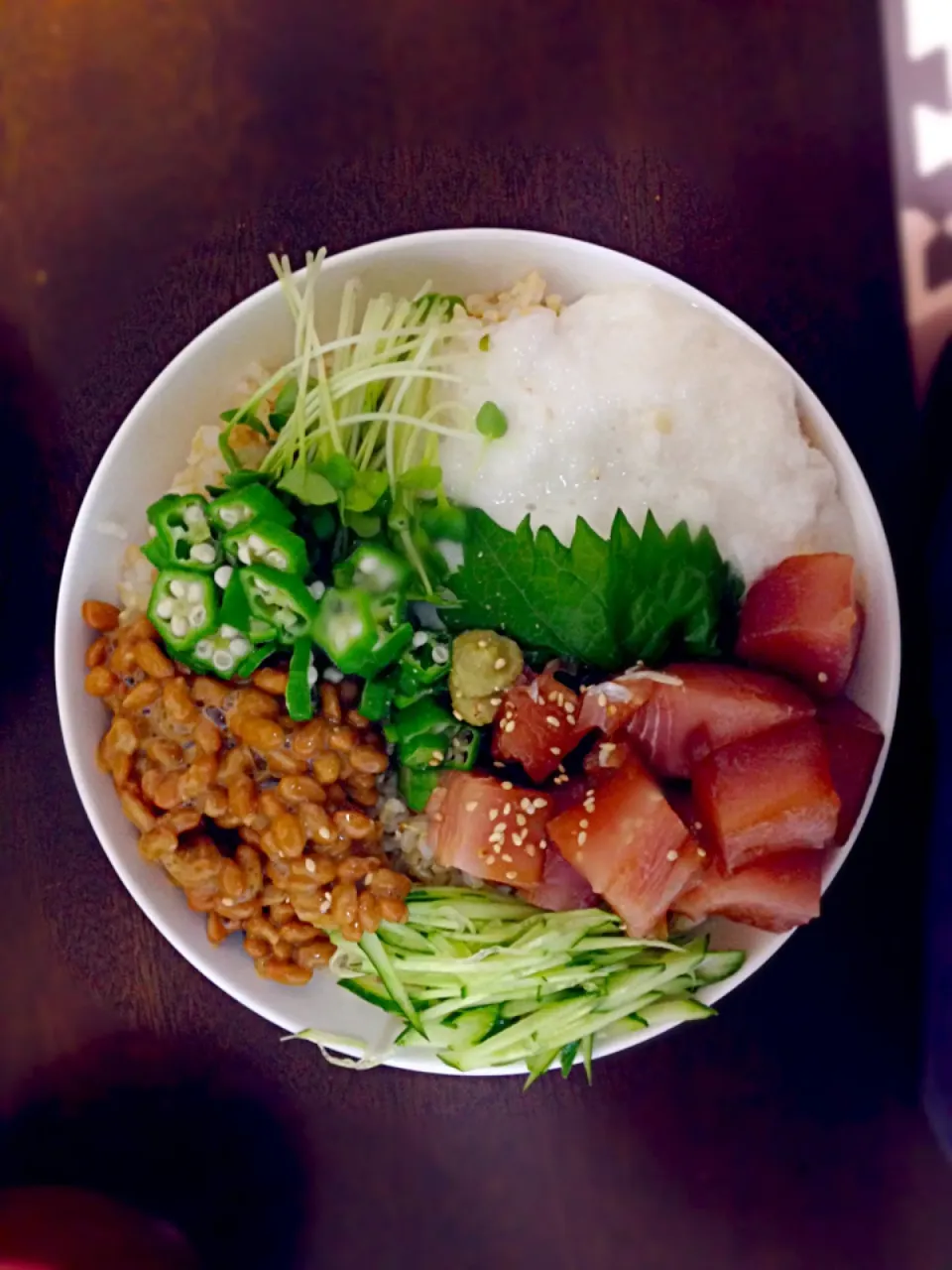 Snapdishの料理写真:ネバネバマグロのつけ丼|らぶたさん