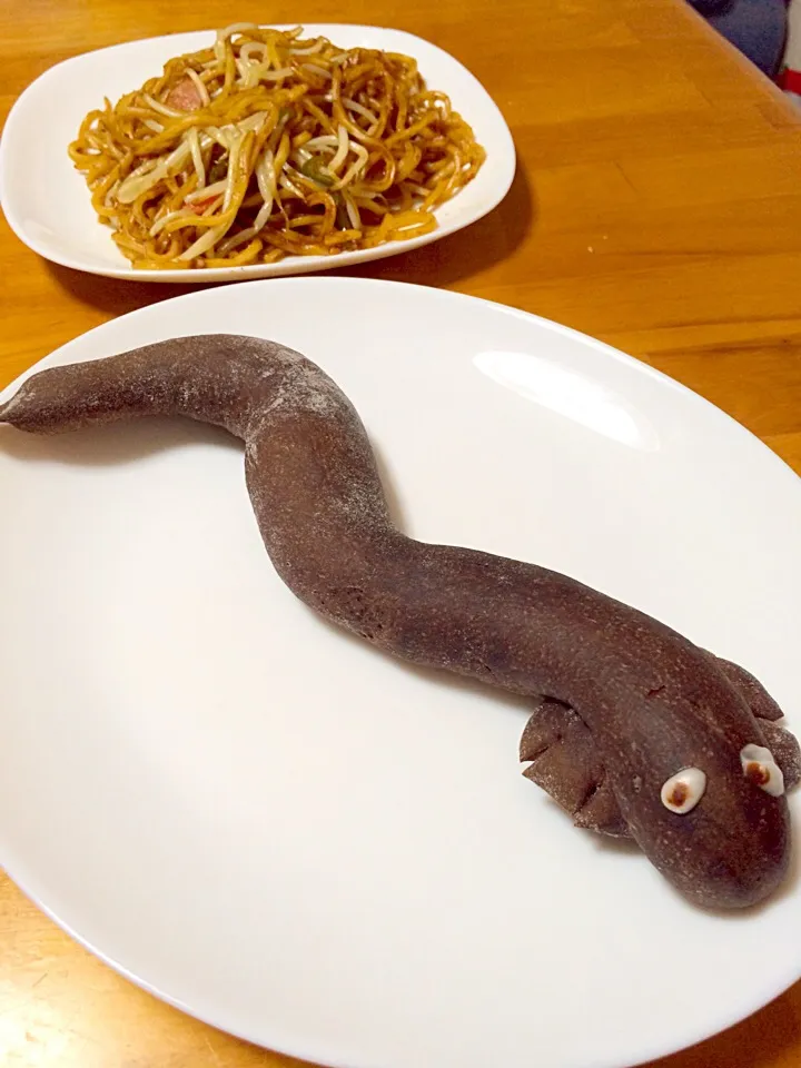 Eel shaped choco-bread|anjana shresthaさん