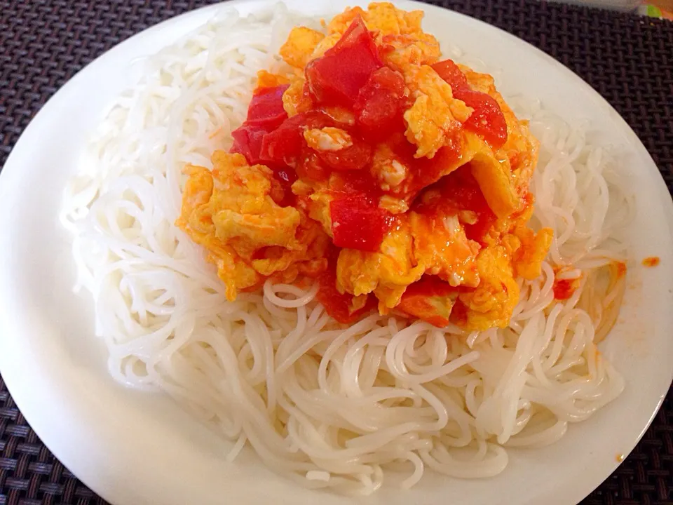 Snapdishの料理写真:トマトあんかけそうめん|Mai Aokiさん