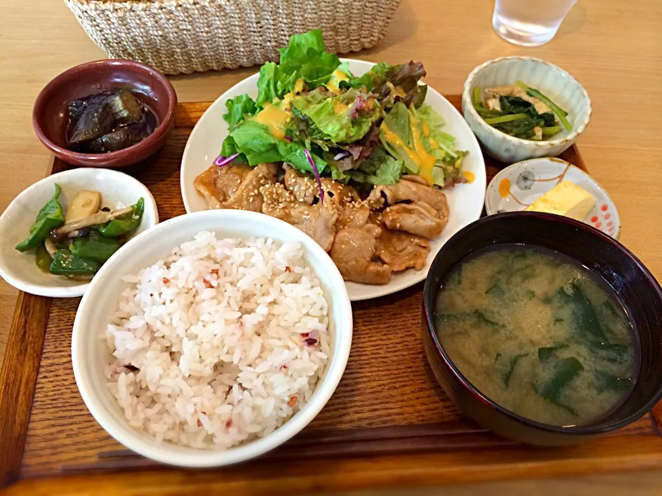 豚の梅味噌焼き定食|mykombuuuさん