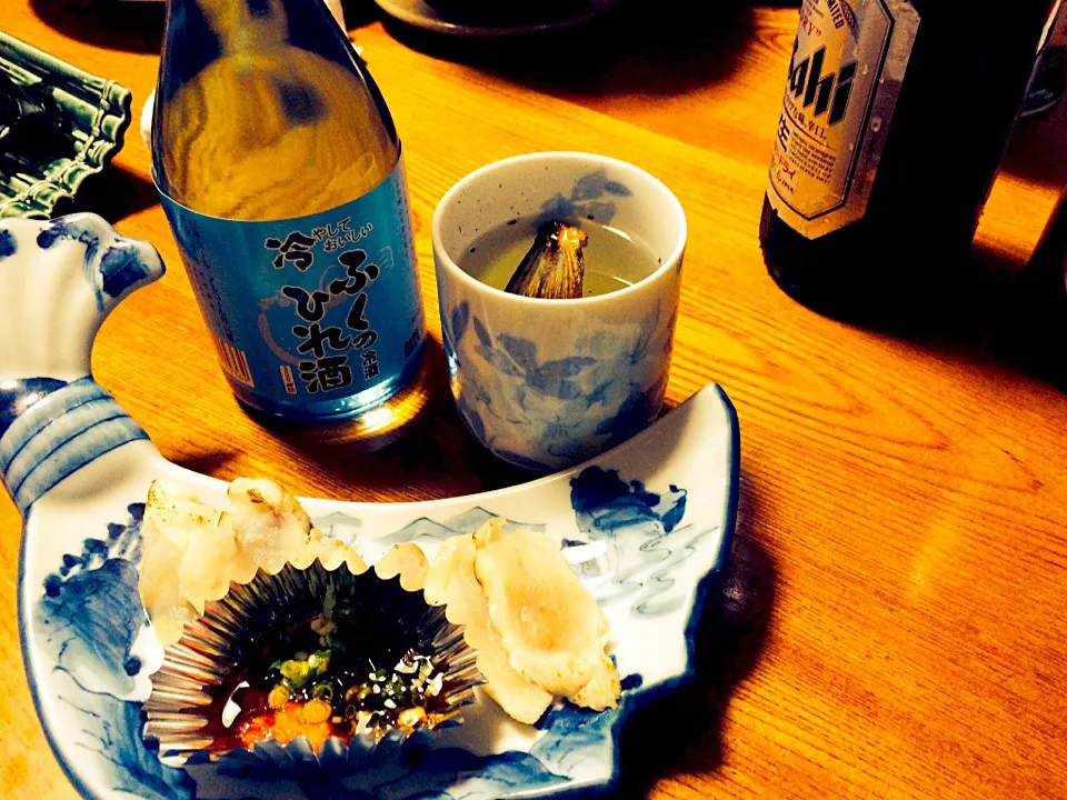 Snapdishの料理写真:ふぐのタタキをひれ酒で♪|Hideさん