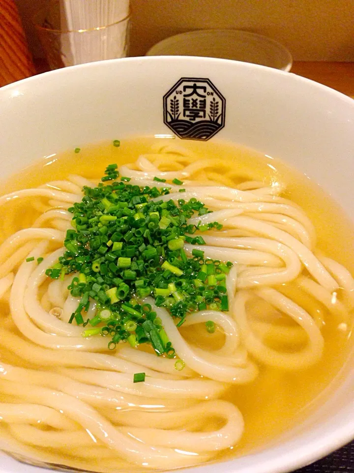 8.2晩飯 うどん大学 かけうどん|旨い飯好き近藤かずひささん