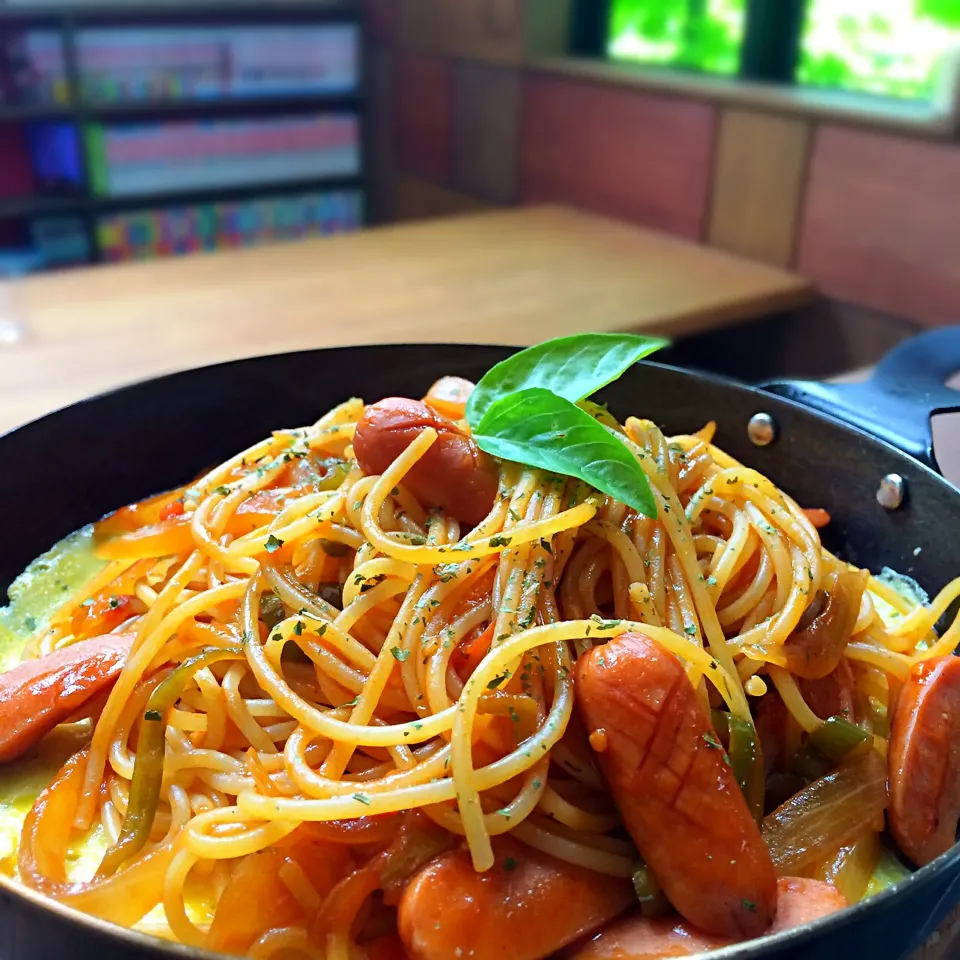 コーズ亭店主のグリルパーンナポーリターン🍝ʕ-̼͡-ʔ✨安定の激うま♡|七海さん