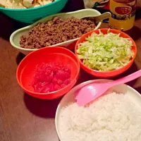 Snapdishの料理写真:Taco salad and taco rice.|stacysmomさん