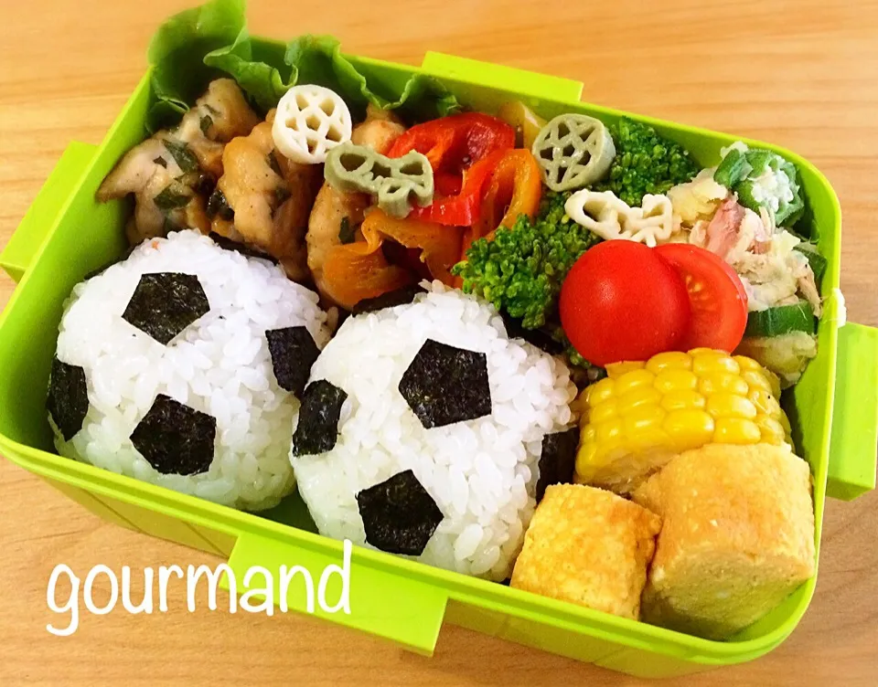 Snapdishの料理写真:2014.8.3 次男⚽️試合お弁当♪|プーティさん