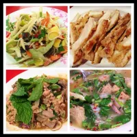 Snapdishの料理写真:😋ตำป่า😋🐷คอหมูย่าง🐷🐖ลาบหมู🐖🍲ต้มแซบกระดูกอ่อน🍲