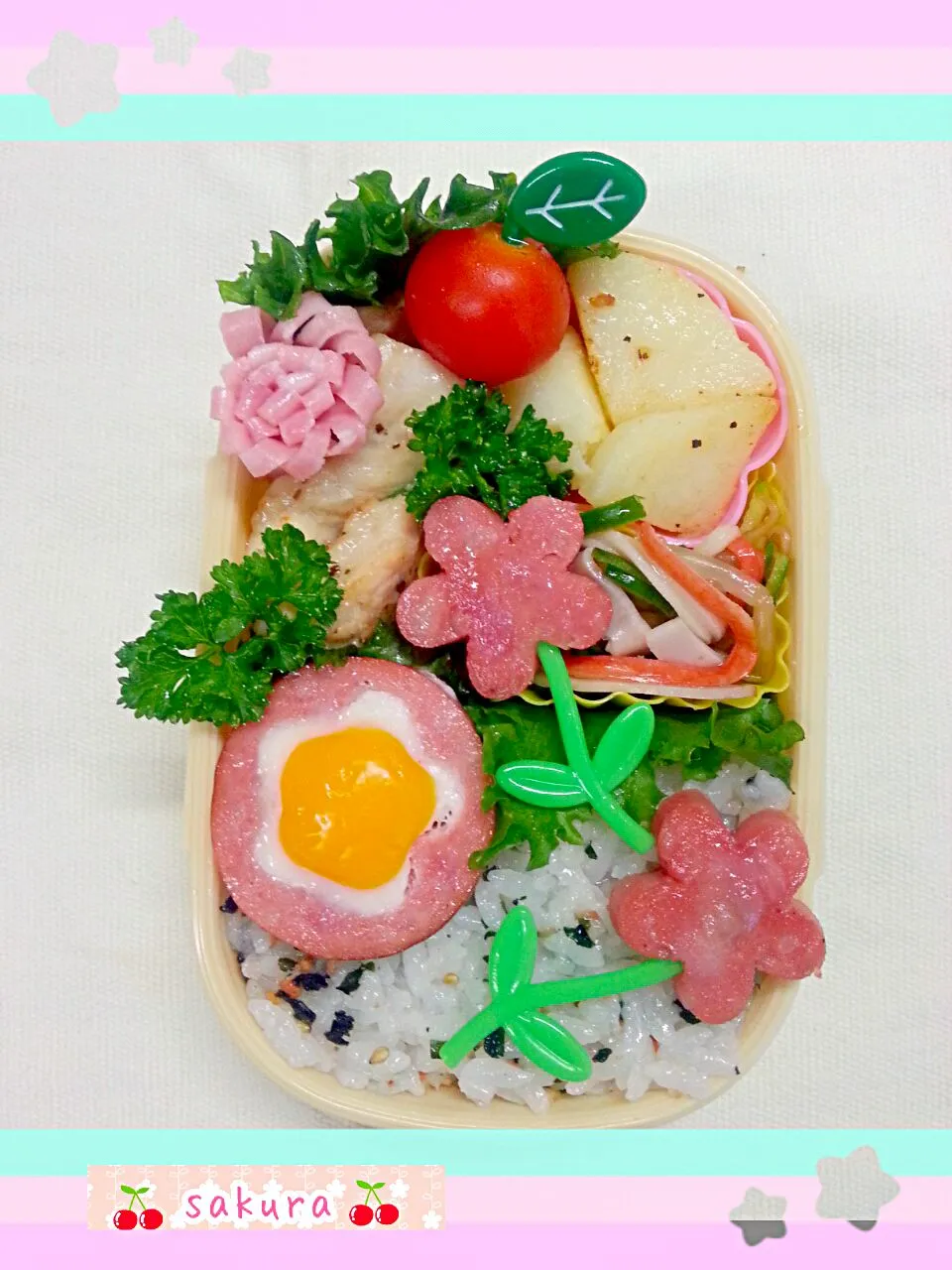 Snapdishの料理写真:お花のお弁当|桜里さん