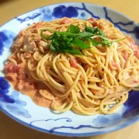 ツナとトマトのパスタ(マヨネーズ和え)|Omegathunderfvckさん