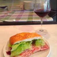 Panino con finocchiona e pecorino|Nicoleta Tomitaさん