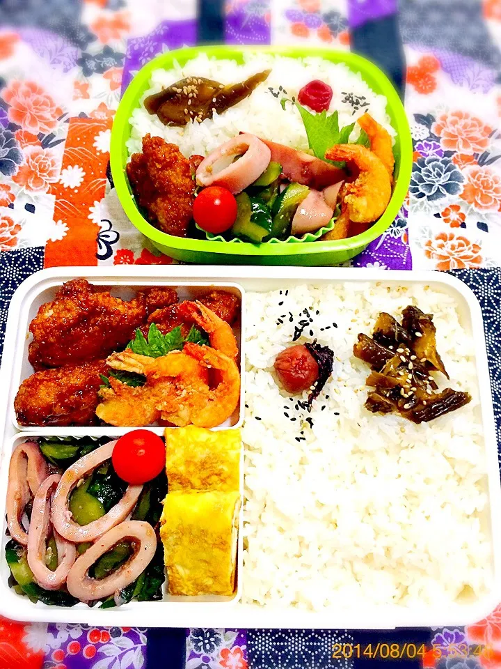 今日の２個弁当〜2014.8.4|こんぺいとうさん