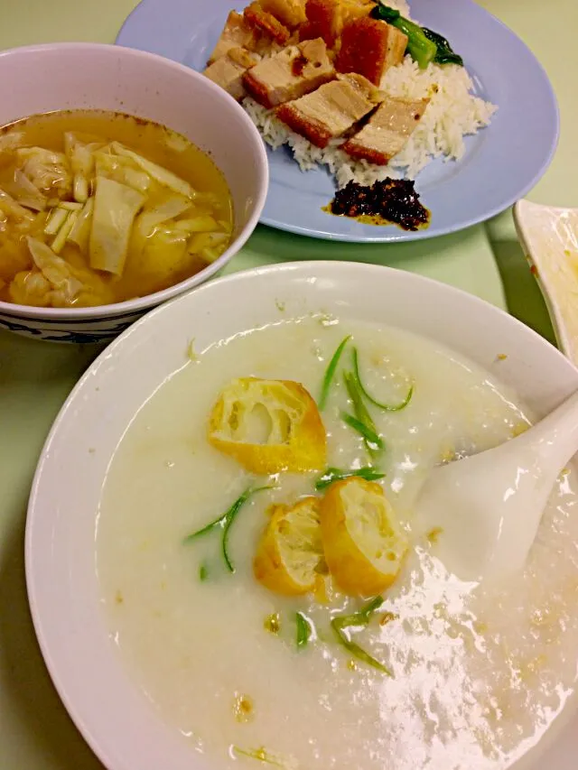 century egg porridge ... roasted pork rice 👍|🌷lynnlicious🌷さん