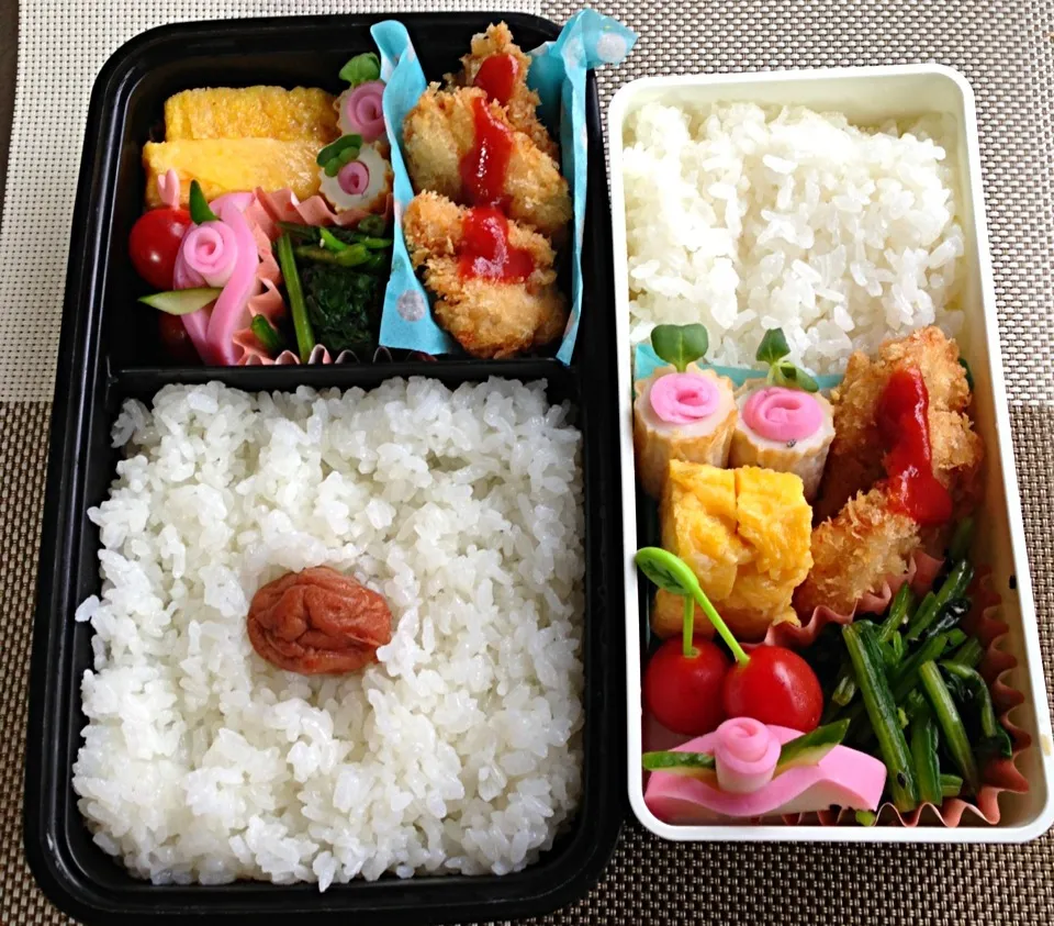 Snapdishの料理写真:８月５日2人弁当🌸🌹|川上千尋さん