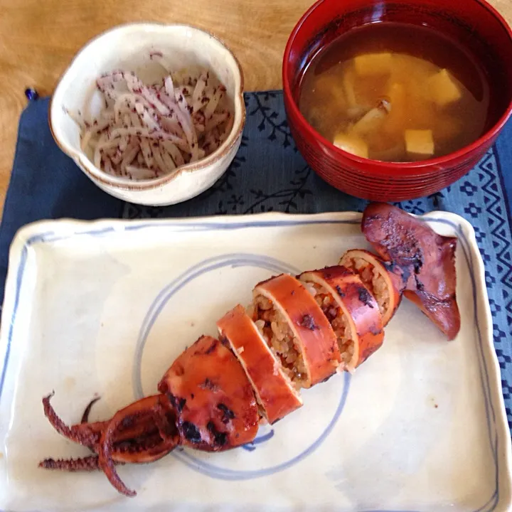 イカ飯のお昼ごはん|美味しいゴハンたべよ♪さん