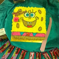 Snapdishの料理写真:Spongebob buttercream cake|Harutoさん