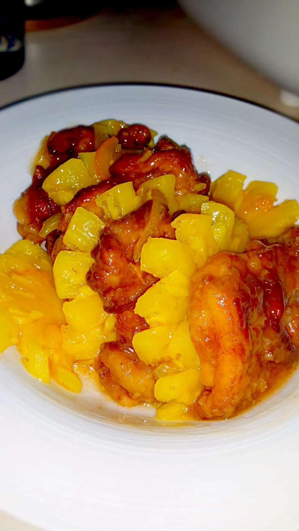 Chicken cutlets with fresh pineapple @|Cat Yoさん