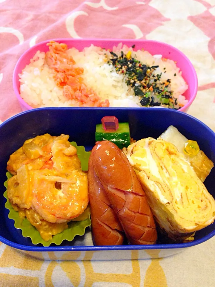 塩レモン海老マヨの部活お弁当♡|さくたえさん