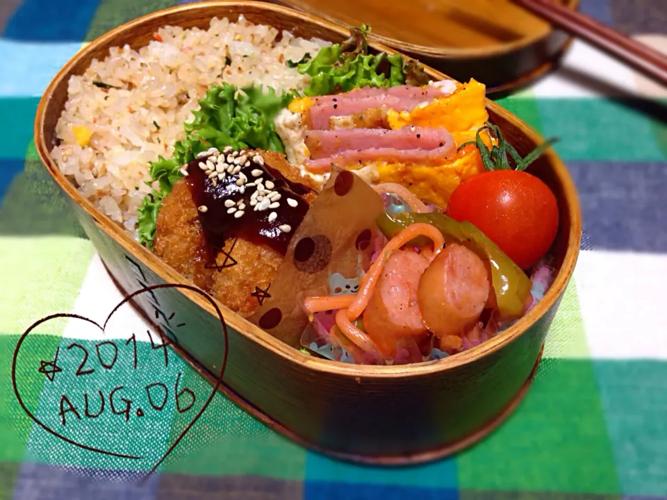 8/6* 混ぜご飯 お弁当 ◡̈❥|ChaaO (ㅅ´³`)♡さん