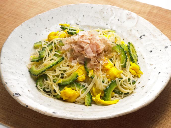 ゴーヤと卵のそうめんチャンプルー