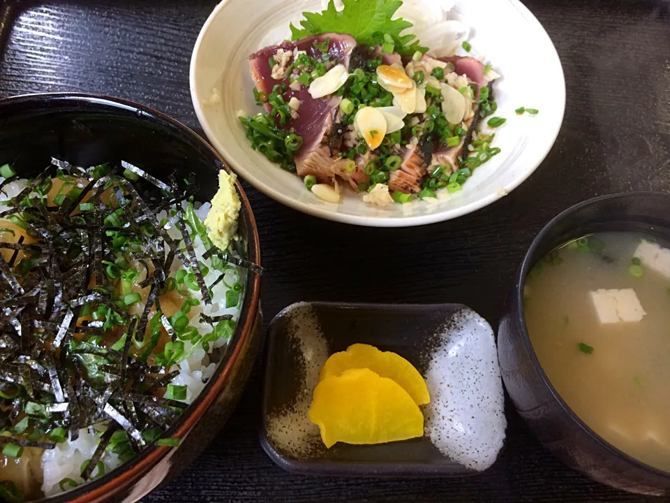 ふかうら真鯛のごまだれ丼とかつおのたたきセット|buhizouさん