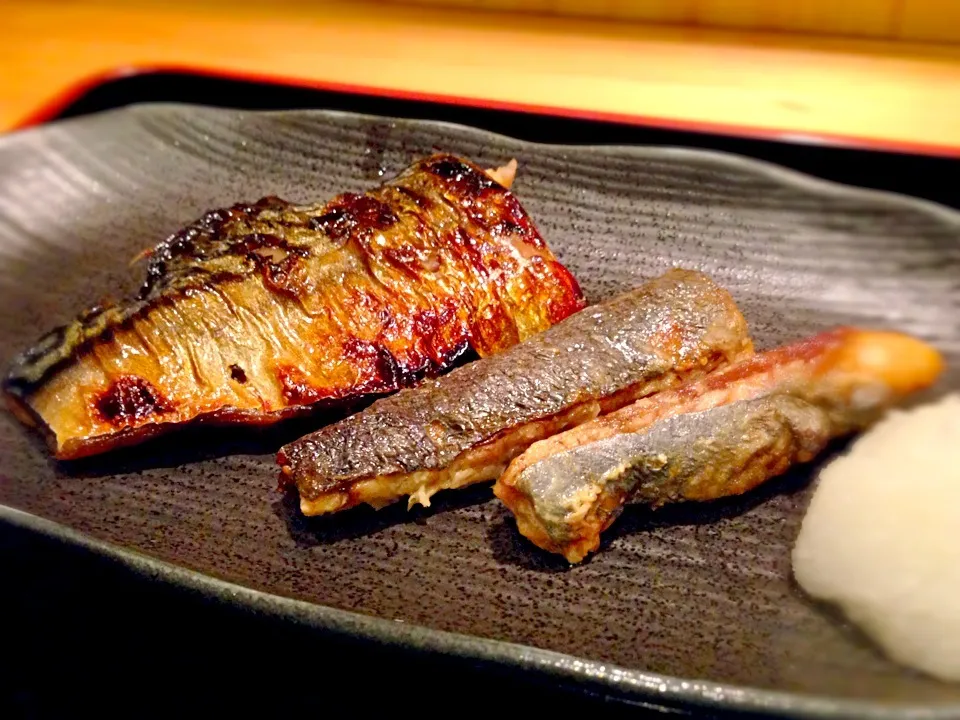 左は鯖の醤油焼き、右は鮪|ユキさん