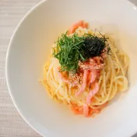 Snapdishの料理写真:明太子入り塩辛のパスタ|rossoさん