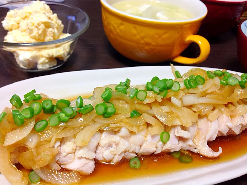 男子ごはん 大倉くんの茹で鶏とスープ うまー|こんこんさん