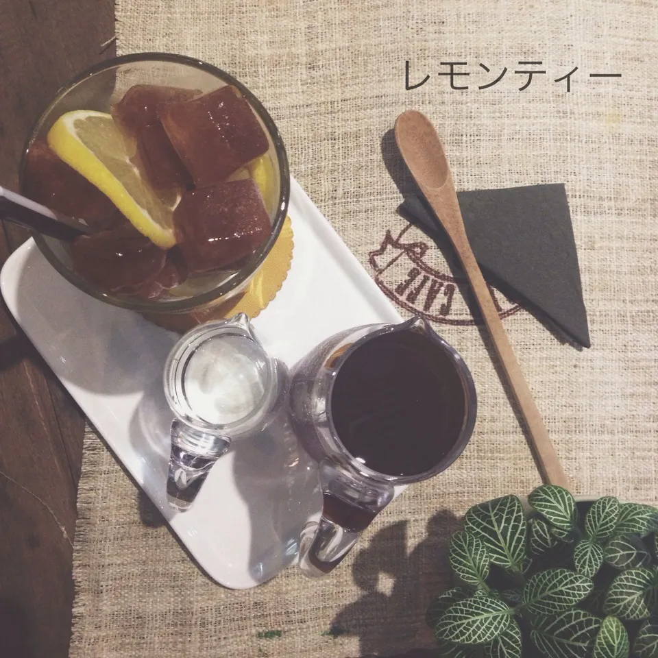 Lemon tea with tea icetube|pimluck nswさん