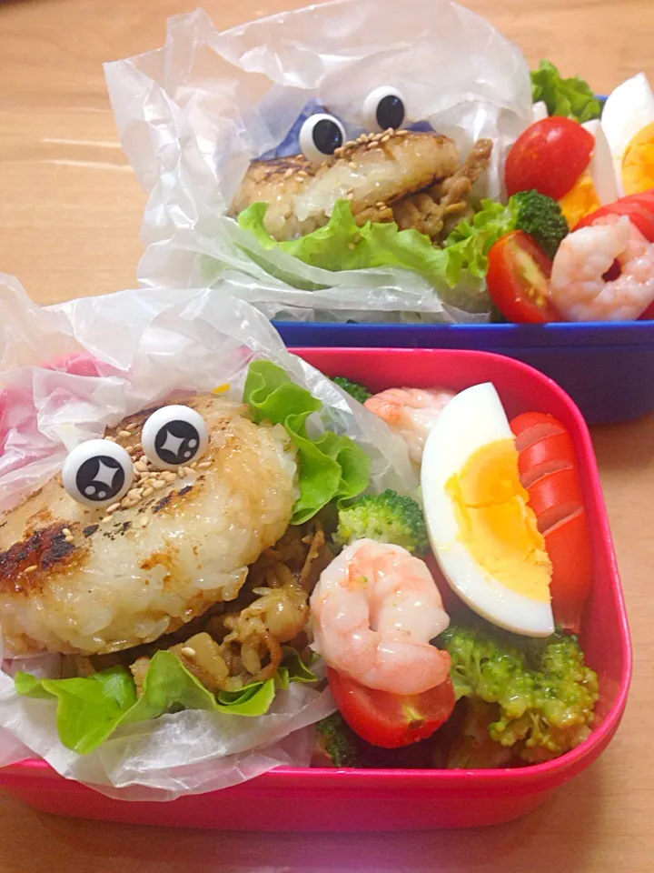 Snapdishの料理写真:ライスバーガーちゃん弁当|ちかこさん