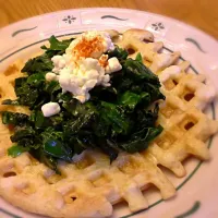 Snapdishの料理写真:Chard and waffles with sage brown butter|Samuel Larsonさん