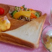 Snapdishの料理写真:ダイエット朝ごパン|みーさん