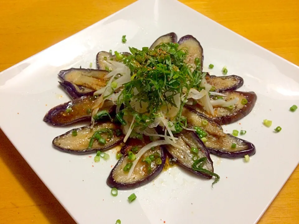 珍味( ´ ▽ ` )ﾉさんの料理 焼きナスのポン酢仕立て🍆|みきおさん