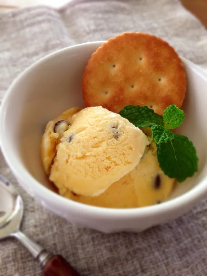 タカナシ乳業さんの料理 ヴァニラアイスクリームでチョコチップアイスクリーム♡|sato*さん