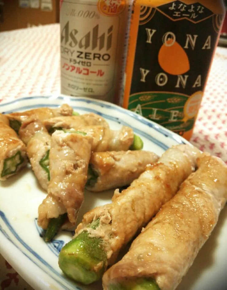 味付けはポン酢だけよんオクラの肉巻き|トミーサクさん