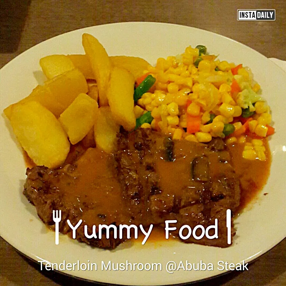 Medium well done Tenderloin with Mushroom Sauce @abubasteak GM|Fanny 🌸さん