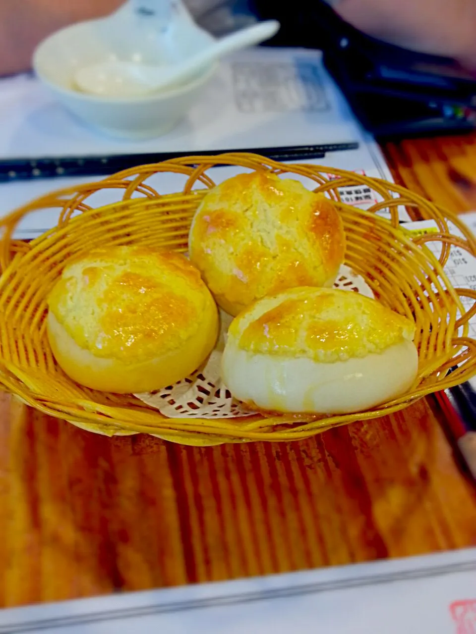 Snapdishの料理写真:Pineapple barbecue pork bun|Iris Petitmanさん