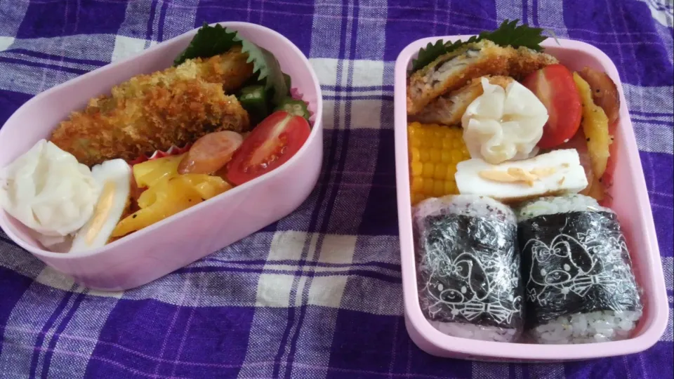 Snapdishの料理写真:２人弁当。|mmmさん