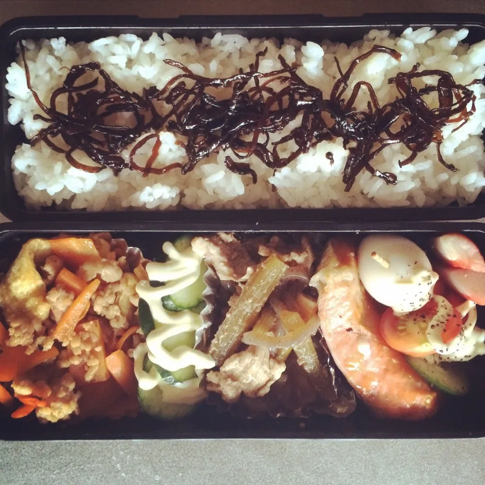 8.8   15分弁当！和な感じでほぼ詰めただけ。。(^^;;|izuuu♡さん